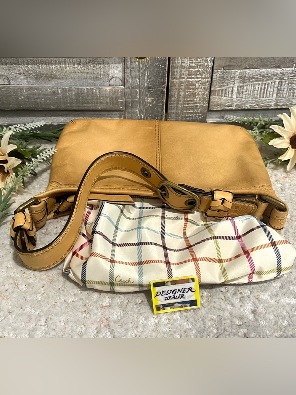 COACH Bleecker Leather Hobo Shoulder Bag Camel VGC! 11415 - Picture 9 of 12